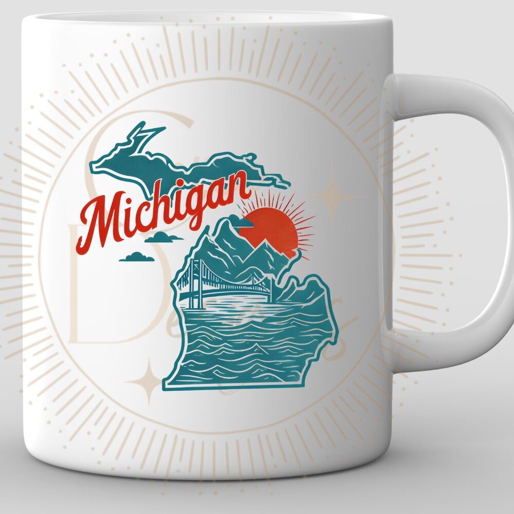 New Michigan 11 oz Ceramic Coffee Mug Cup